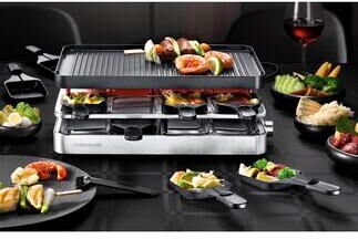 Rommelsbacher 3-in-1 Raclette RC 1400, Raclette, Tischgrill und Crêperie