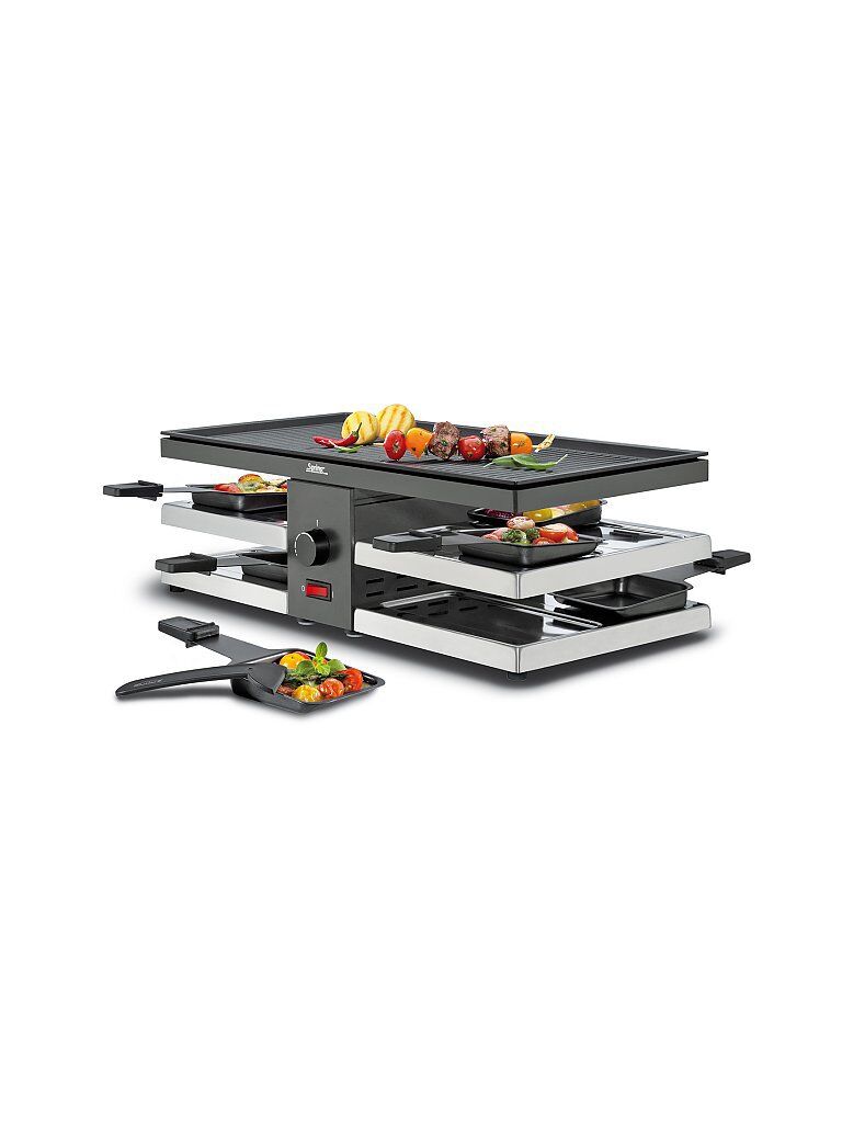 Auf Lager SPRING Raclette "Fun" mit Alugrillplatte 4052356005471 schwarz EG