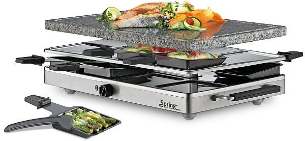 Auf Lager SPRING Raclette8 mit Granitstein (Edelstahl) 4052356007000 silber EG