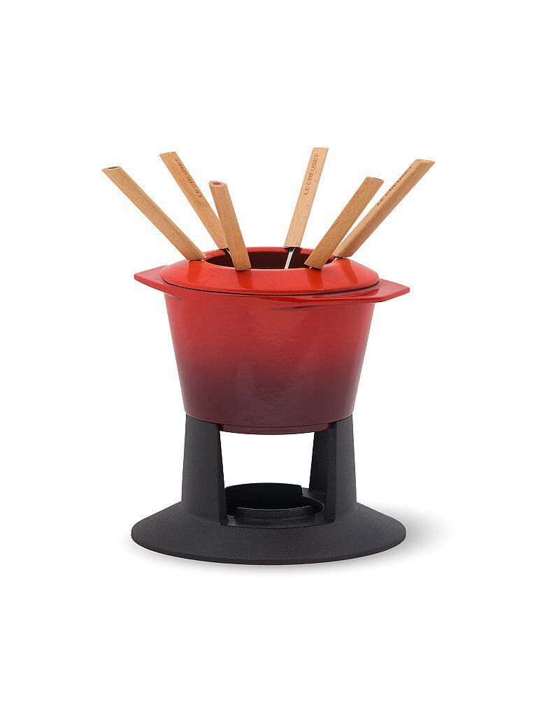 LE CREUSET Fondue-Set Gourmand (Kirschrot) rot