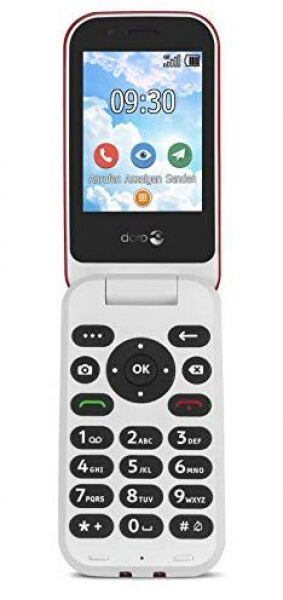 Doro 7030 - Klapptelefon - Rot/Weiss