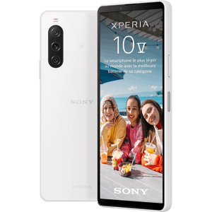 Sony Xperia 10 V Wei?   5G Smartphone   5000 mAh Akku   6.1 Zoll 21:9 OLED Display   48+8+8MP Dreifach-Kamera   IP65/68   6 GB RAM + 128 GB Speicher