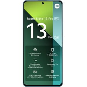 Xiaomi Redmi Note 13 Pro 5G 8/256GB Dual-SIM Smartphone ocean steal + Glasschutz DISPLEX Real Glass 3D