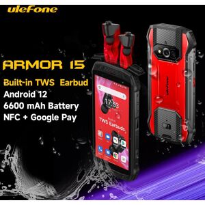 Ulefone Armor 15 Robustes Telefon Android 12 Integrierte Tws-Ohrhörer Smartphone 6600 Mah 128 Gb Nfc 2,4 G/5g Wlan Wasserdichte Mobiltelefone