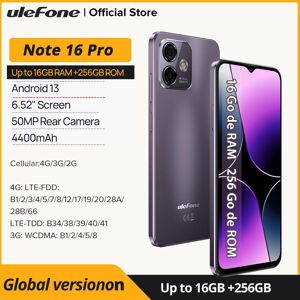 Ulefone Note 16 Pro Smartphone 512 Gb Rom/128 Gb Rom/256 Gb Rom Android 13 Global Version Telefon 50 Mp 6,52 Zoll 4400 Mah Gps 4g Mobilfunk