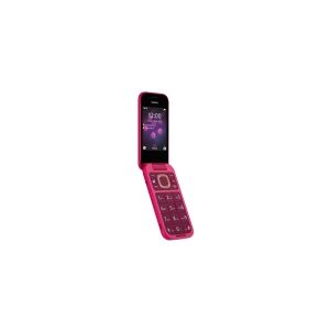 Nokia 2660 Flip - 4G funktionstelefon - dual-SIM - RAM 48 MB / Intern hukommelse 128 MB - microSD slot - rear camera 0,3 MP - pop pink
