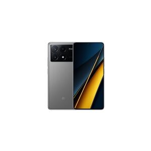 Xiaomi POCO X6 Pro - 5G smartphone - dual-SIM - RAM 12 GB / Intern hukommelse 512 GB - OLED-skærm - 6.67 - 2712 x 1220 pixels (120 Hz) - 3x bagkamera 64 MP, 8 MP, 2 MP - front camera 16 MP - grå