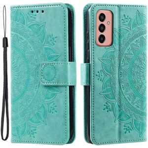 SKALO Samsung A14 4G/5G Mandala Flip Cover - Turkis Turquoise