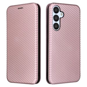 SKALO Samsung A54 5G Carbon Fiber Pungetui - Rosa guld Pink gold