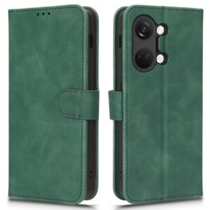 SKALO OnePlus Nord 3 5G / Ace 2V Matt PU-læderpungetui - Grøn Green