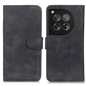 SKALO OnePlus 12 5G KHAZNEH Pungetui i PU-læder - Sort Black