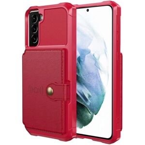 SKALO Samsung S22 stødsikkert cover med pung - rød Red