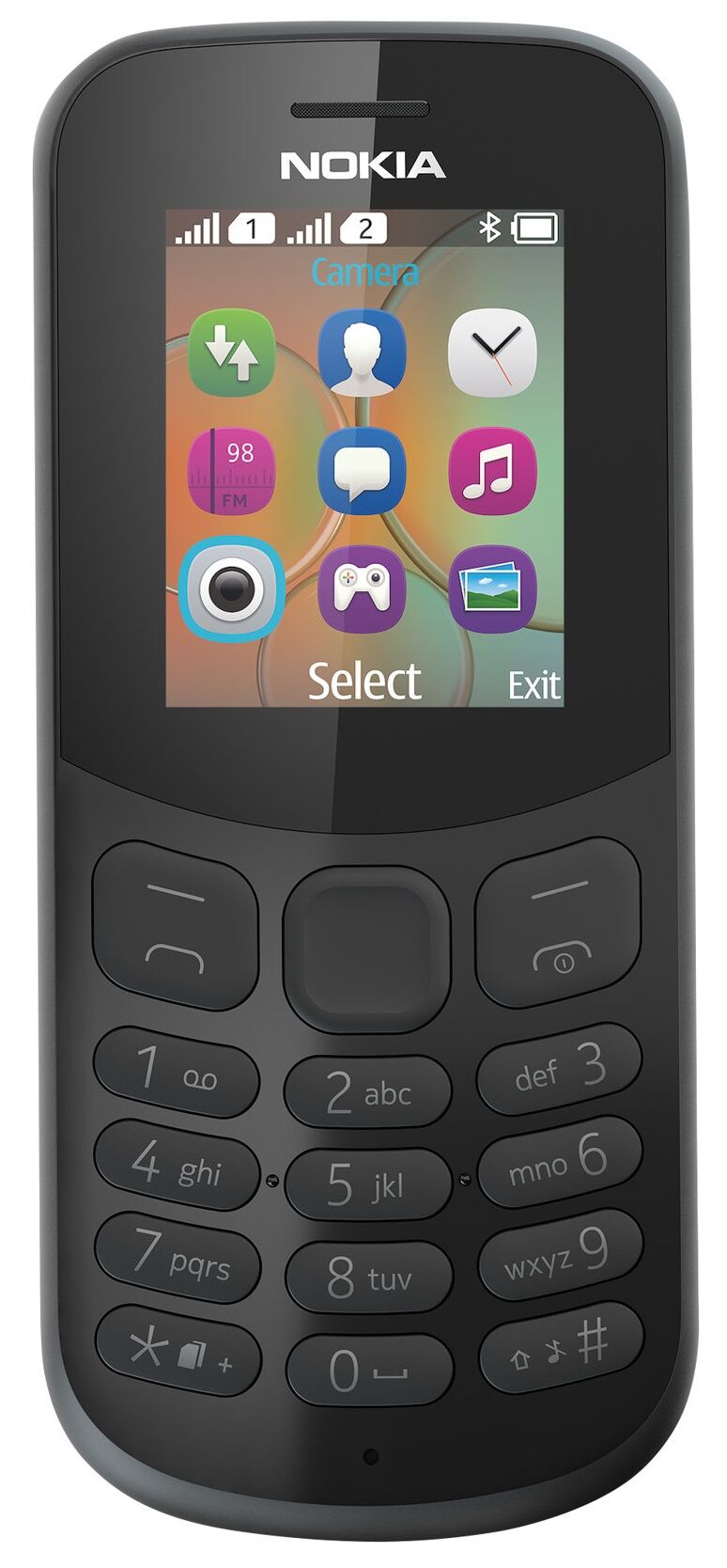 Nokia 130 Mobiltelefon - 1.8" - 8mb - Sort