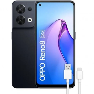 Oppo Reno 8 5G 8/256GB Negro Libre + Cable USB 3.1 Type-C