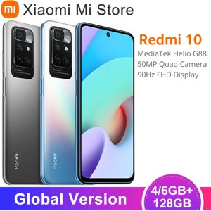 Xiaomi Téléphone Redmi 10  version globale  4 Go  6 Go + 2022 Go  MediaTek Helio G88 Octa Core