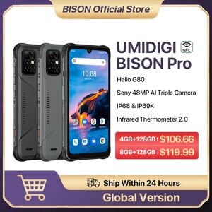 BISON Uacity-Smartphone IGI Bagressions Pro Global Version  NDavid  128 Go  IP68  IP69K  Helio G80