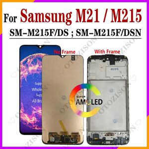 OTOZISON LCD avec cadre pour Samsung Galaxy M21 2020 Mgem affichage SM-M215F/DS LCD écran tactile capteur