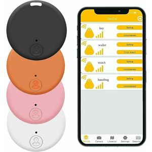 JALLERIA 4pcs Localisateurs D'Article Wireless, Key Finder Anti-Perte Téléphone Chercheur Alarme Trouve-clés,Localisateur et Traqueur Sonore pour Retrouver - Publicité