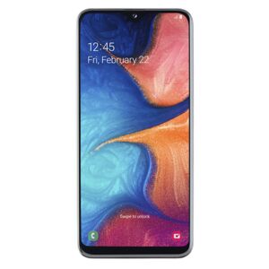 Samsung Galaxy A20e 2019 32 Go, Blanc, débloqué - Reconditionné - Publicité