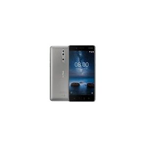 Nokia 8 - 4G smartphone - RAM 4 Go / Mémoire interne 64 Go - microSD slot - Ecran LCD - 5.3" - 2560 x 1440 pixels - 2x caméras arrière 13 MP, 13 MP - front - Publicité