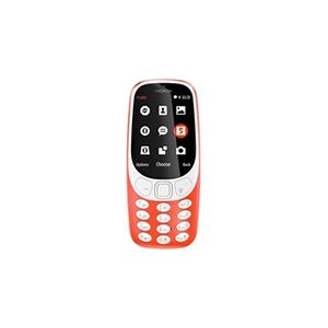 Nokia 3310 Dual SIM - Téléphone de service - double SIM 16 Mo - microSD slot - Ecran LCD - 320 x 240 pixels - rear camera 2 MP - rouge chaud - Publicité