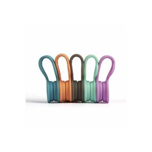 Set de 5 clips magnetiques TEA231 LIVOO Feel good moments Silicone Multicolore - Publicité
