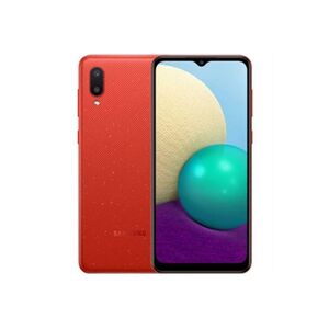 Samsung A02 Dual 3+32GB A022 rouge Unlocked Infinity-V Display - Publicité