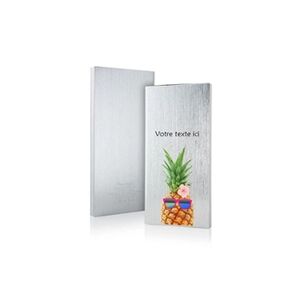 GENERIQUE Batterie externe 20000 MaH argent universelle motif ananas lunettes - Publicité