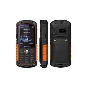 YONIS Portable Antichoc Double SIM 2.4 Pouces Téléphone Incassable IP68 FM Orange + SD 8Go - Publicité
