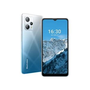 Blackview Smartphone A53 4G Téléphone portable Android 12 6.5 screen 4Go+32Go 5080 mAh 12MP+5MP Face ID/Dual SIM - Bleu ciel - Publicité