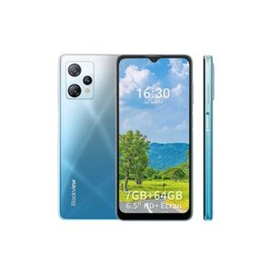 Blackview A53 Téléphone portable 4G Android 12 6,5 HD+ Ecran 4Go+32Go 5080mAh battery 12MP+5MP Face ID/Dual SIM WIFI bluetooth- Bleu ciel - Publicité