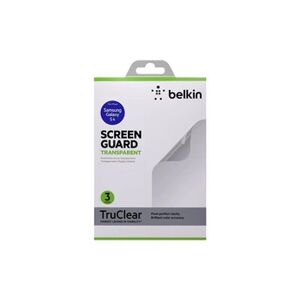Belkin Screen Guard Transparent Screen Protector - Protection d'écran pour téléphone portable - transparent (pack de 3) - pour Samsung Galaxy S4 - Publicité
