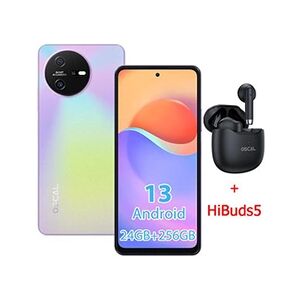 Oscal Tiger 12 Téléphone Portable Débloqué 6,78 24Go+256Go 64MP 5000mAh Android 13 NFC Violet avec Ecouteur Bluetooth HiBuds5(Noir) - Publicité