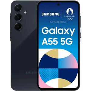 Samsung Galaxy A55 (5G) 128 Go, Bleu Nuit, Débloqué - Neuf - Publicité