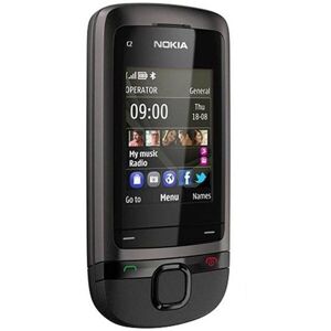 Rénovée Nokia C2-05 Cell Phone Slide lecteur MP3 débloqué téléphone - noir - Publicité