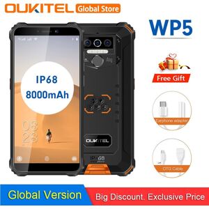 WP5 4GO 32GO 4G Téléphone portable Noir et orange