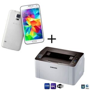 Galaxy S5 Blanc+ imprimante Samsung SL-M2020W - Publicité