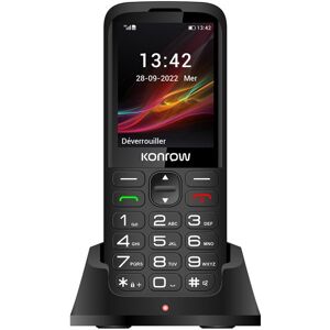 Konrow Senior 280 (Écran 2.8'' - Double Sim - Avec Station de charge) Noir - Publicité