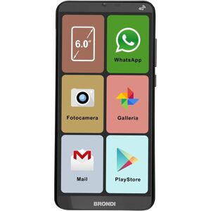 Brondi Amico Smartphone XL 15,2 cm (6') Double SIM Android 11 4G USB Type-C 2 Go 16 Go 2500 mAh Noir - Publicité