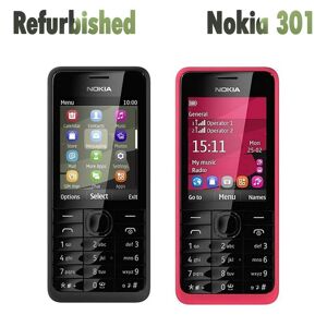 Téléphone portable Nokia 301 d'origine remis à neuf avec deux cartes SIM - Publicité