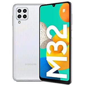 Samsung Galaxy M32 Smartphone Android avec écran Infinity U de 6,4", Batterie puissante de 5000 mAh, 128 Go/6 Go de RAM, téléphone Portable en Blanc, Version Allemande Exclusive sur Amazon - Publicité