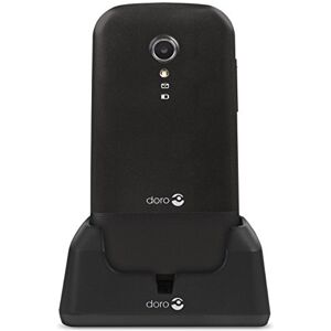 Doro 2404 Téléphone 2G Dual SIM à Clapet Débloqué pour Seniors Grandes Touches Touche d'Assistance Socle Chargeur Inclus Noir - Publicité