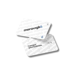 Meraviglia NFC Digital Business Card   Share your NFC card data via mobile phone   Personnalisez votre carte business NFC   iPhone & Android (White) - Publicité