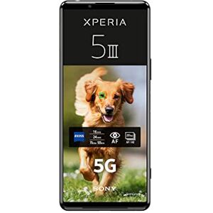 Sony Xperia 5 III   Smartphone Android, Téléphone Portable 5G, Ecran 6.1" 21:9 CinemaWide™ HDR OLED 120Hz, 4 objectifs ZEISS T*, 8Go RAM, IP65/68 Noir - Publicité