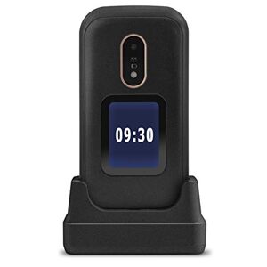 Doro 6060 Téléphone 2G à Clapet Débloqué pour Seniors Grandes Touches Touche d'Assistance avec GPS Socle Chargeur Inclus Noir - Publicité