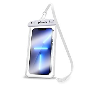 Phonix Coque étanche pour Smartphone IPX8 Italie – Coque de plongée pour iPhone 14,13,12,11 Pro, Max, Mini et pour Smartphone jusqu'à 6,8" – Porte-téléphone Mer – Accessoires Plage (Blanc) - Publicité