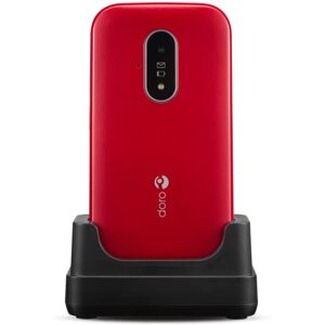 Doro 6820 Téléphone 4G à Clapet Débloqué pour Seniors Touches Numériques Parlantes Caméra Touche d'Assistance Socle Chargeur - Publicité