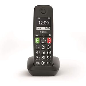 Siemens E290 Téléphone sans fil avec sonneries puissantes, grands chiffres et son renforcé, touches d'appel rapide, mains libres avec volume réglable, noir [Produit d'import] [Version italienne] - Publicité