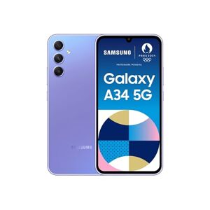 Samsung Galaxy A34 5G 128GB Awesome Violet 16,65cm (6,6") Super AMOLED Display, Android 13, 48MP Triple-Kamera - Publicité
