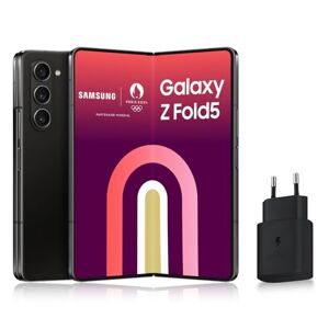 Samsung Galaxy Z Fold5 Smartphone Android 5G avec Galaxy AI, 256 Go, Chargeur Secteur Rapide 25W Inclus [Exclusivité Amazon], Smartphone déverrouillé, Noir, Version FR - Publicité